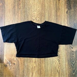 TNA Black Cropped Tee